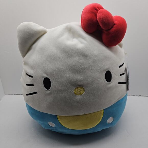 Squishmallows Hello Kitty w/ Blue Shorts (14 Inches) Preloved W/ Tag - Picture 1 of 8